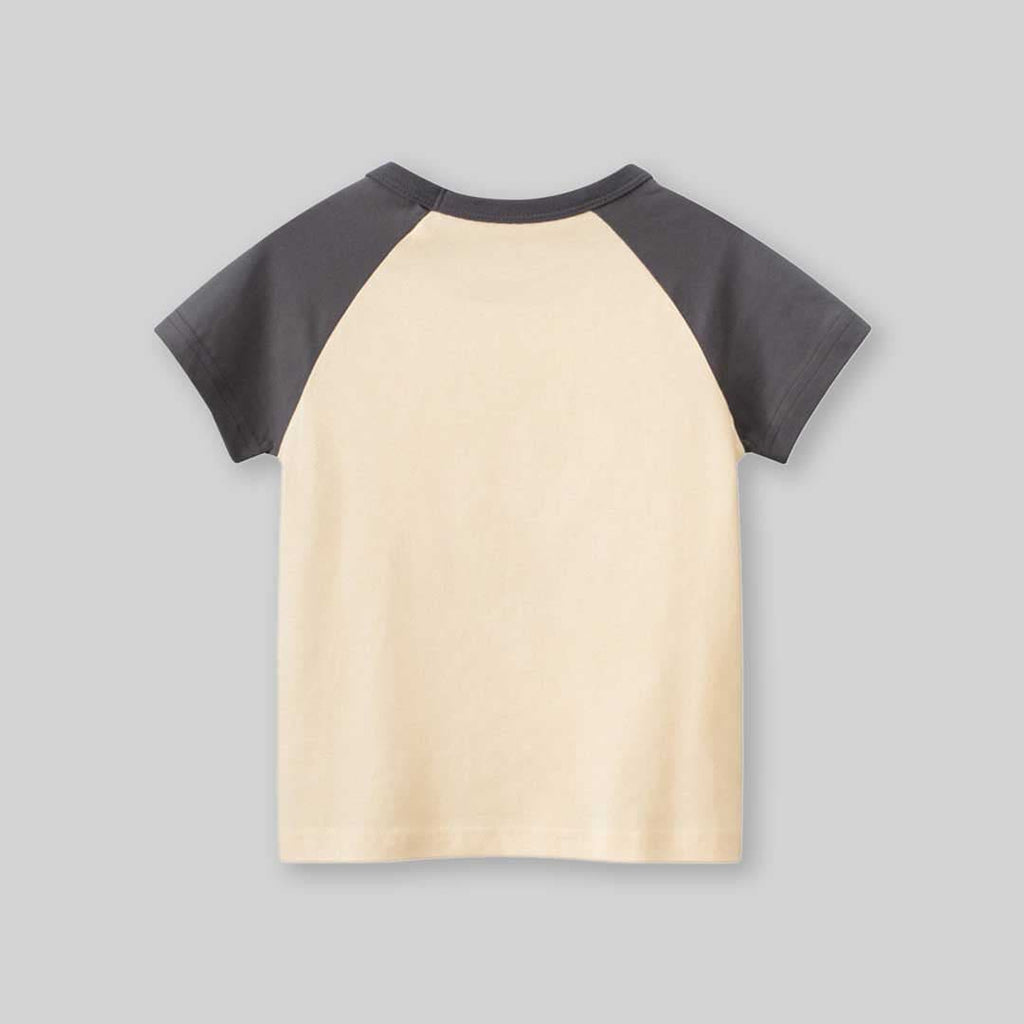 Boys Cartoon Graphic Print Raglan Sleeves T-Shirt Tshirts   