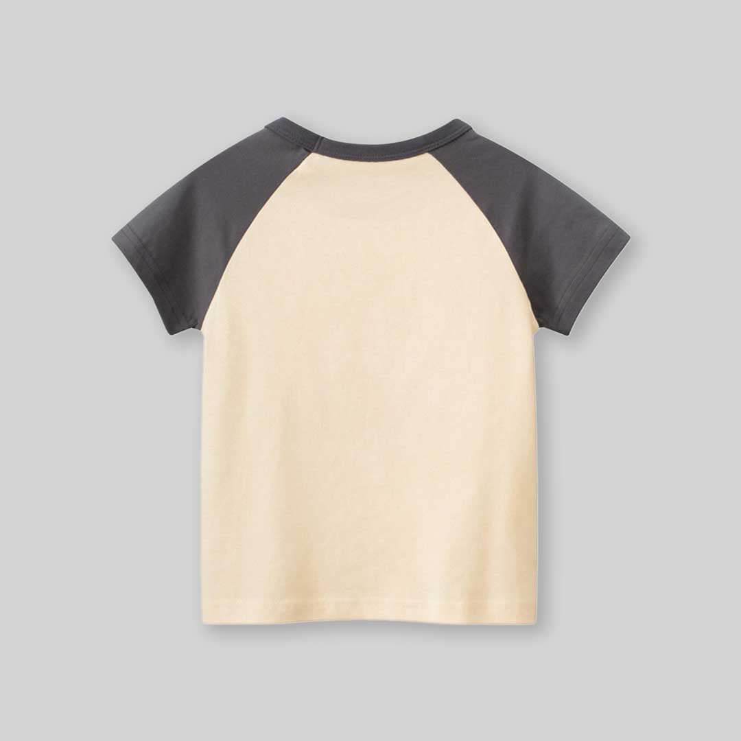 Boys Cartoon Graphic Print Raglan Sleeves T-Shirt Tshirts   