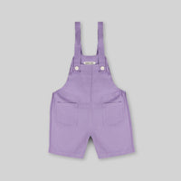 Girls Purple Multistripe T-shirt with Dungaree Set Sets   