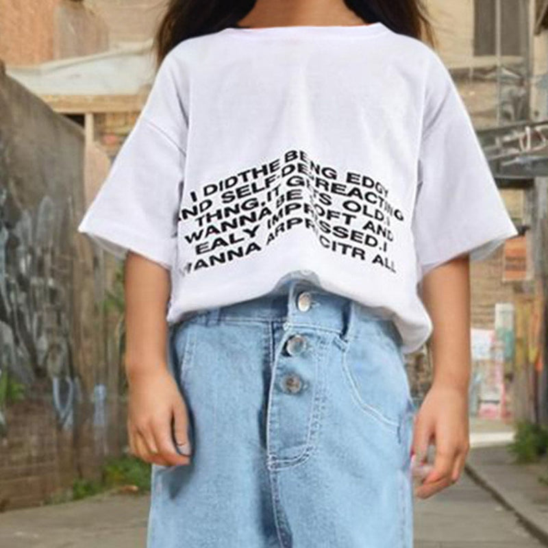 Girls White Cropped Top & Double Waistband Short sets Sets
