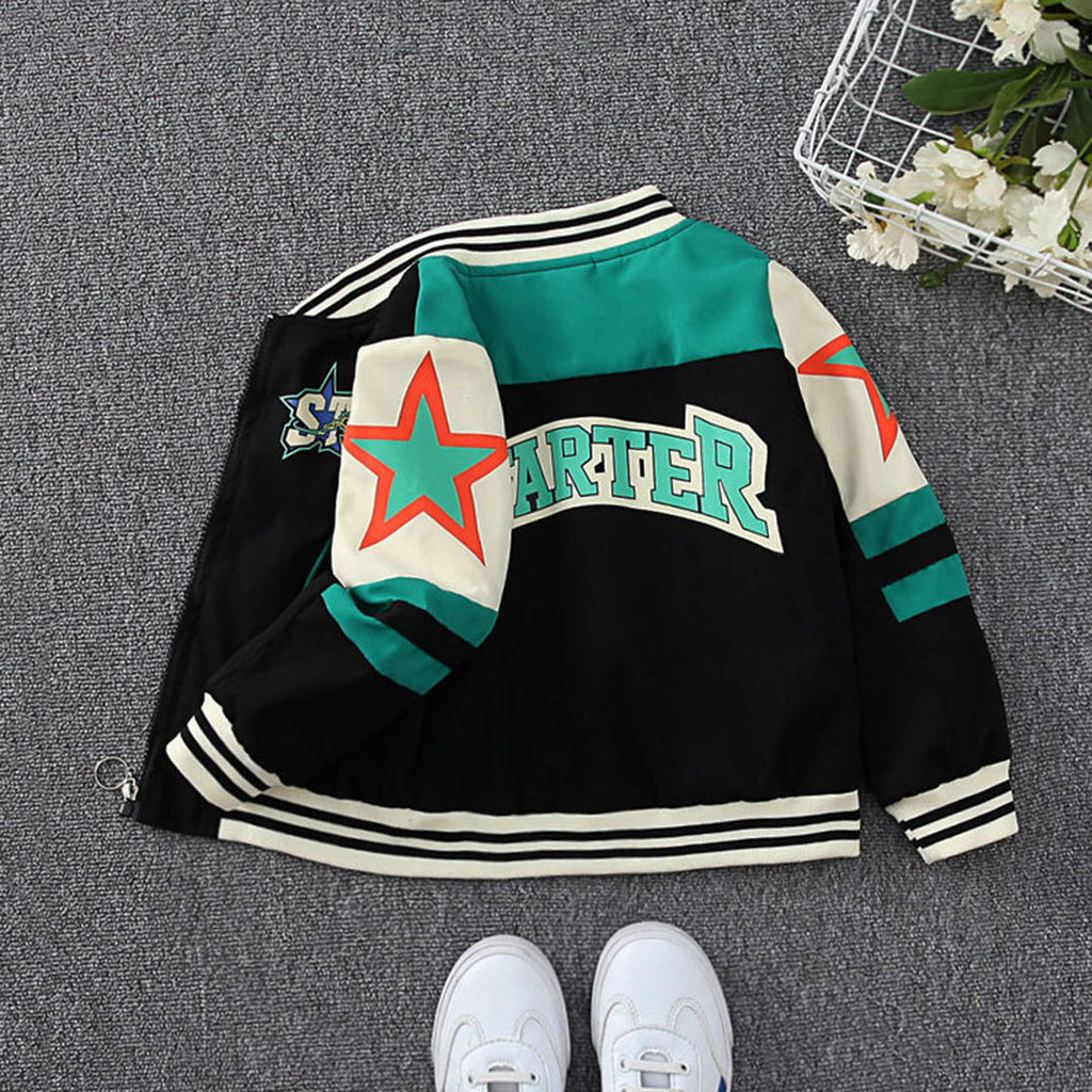 Boys Printed Varsity Jacket Coats & Jackets   