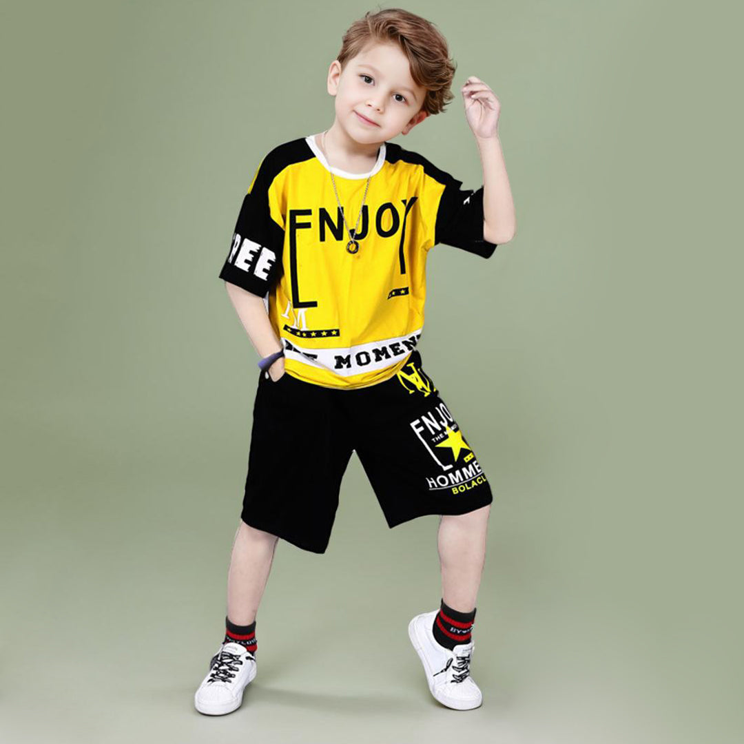 Boys Printed T-shirt with Shorts Sets Sets