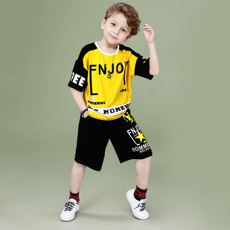 Boys Printed T-shirt with Shorts Sets Sets