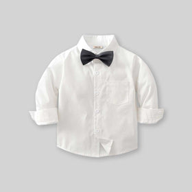 Boys Sleeveless Waistcoat With Shirt & Suspender Pants Set Sets   