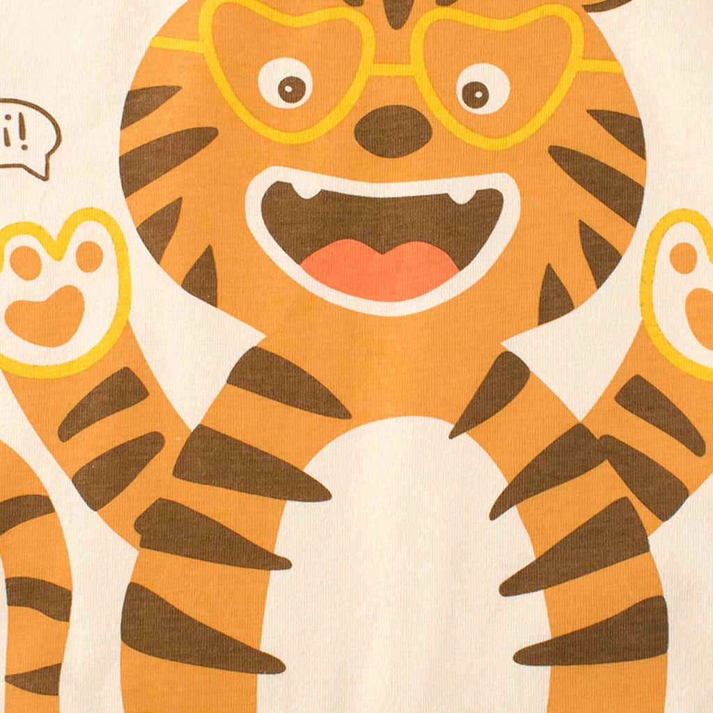 Boys Tiger Print Raglan Sleeves T-Shirt Tshirts   