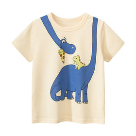 Boys Dinosaur Print Short Sleeves T-Shirt - 475614 Tshirts