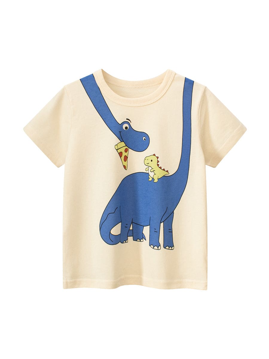 Boys Dinosaur Print Short Sleeves T-Shirt - 475614 Tshirts