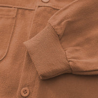 Boys Brown Long Sleeves Shirt With Distress Denim Pants Set Sets