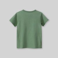 Boys Green Bicycle Print Short Sleeves T-shirt Tshirts   