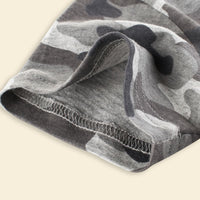 Boys Grey Camouflage Print Short Sleeves T-shirt Tshirts   