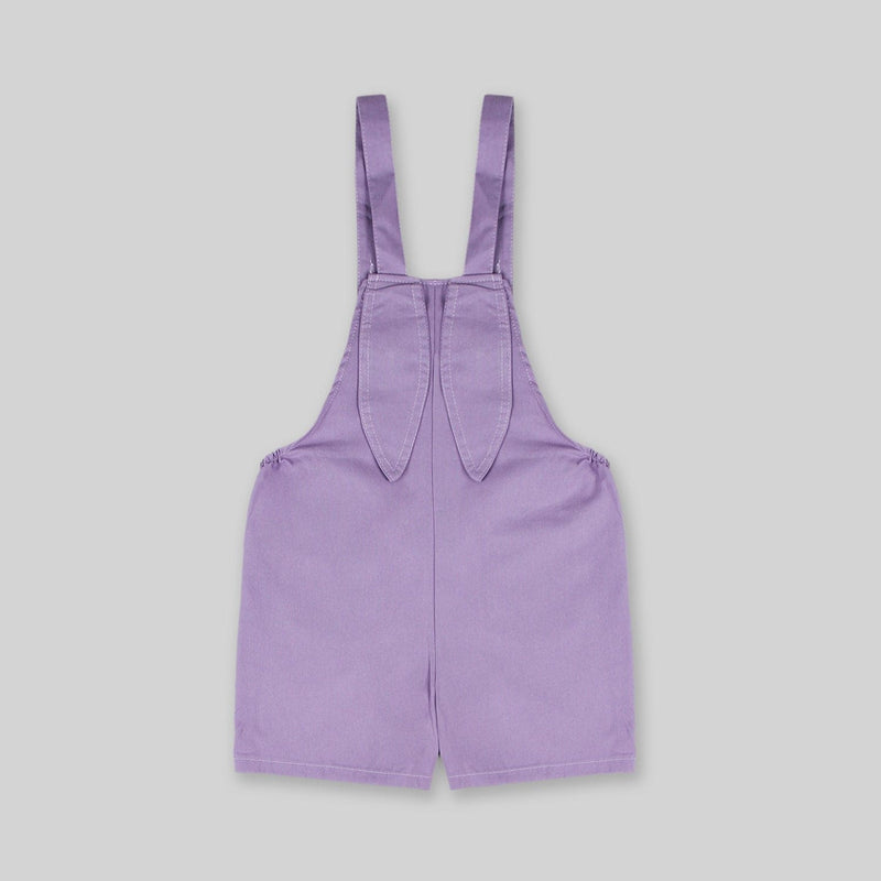 Girls Purple Multistripe T-shirt with Dungaree Set Sets   