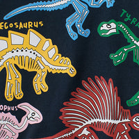 Boys Navy Blue Dinosaur Printed T-Shirt Tshirts