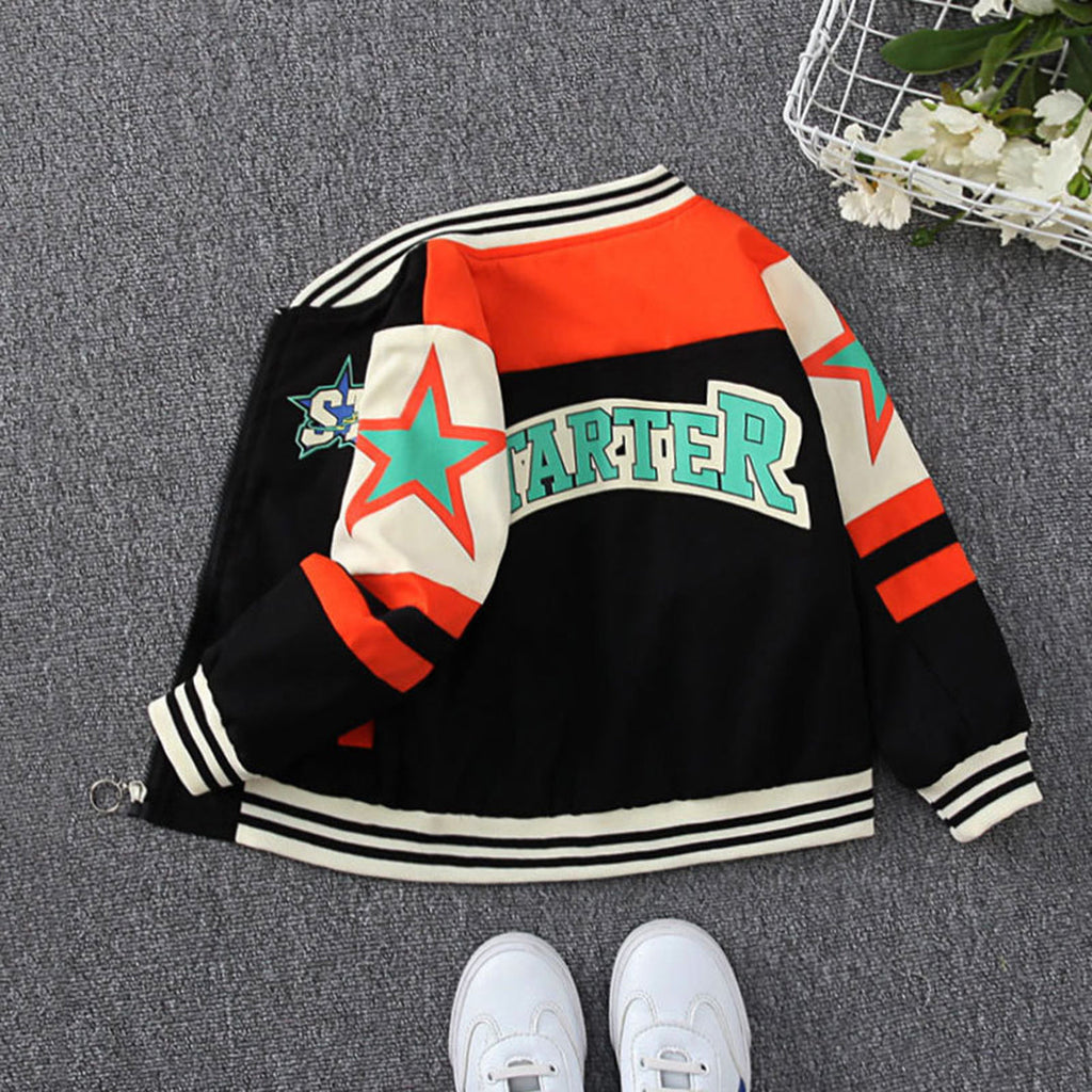 Boys Printed Varsity Jacket Coats & Jackets   