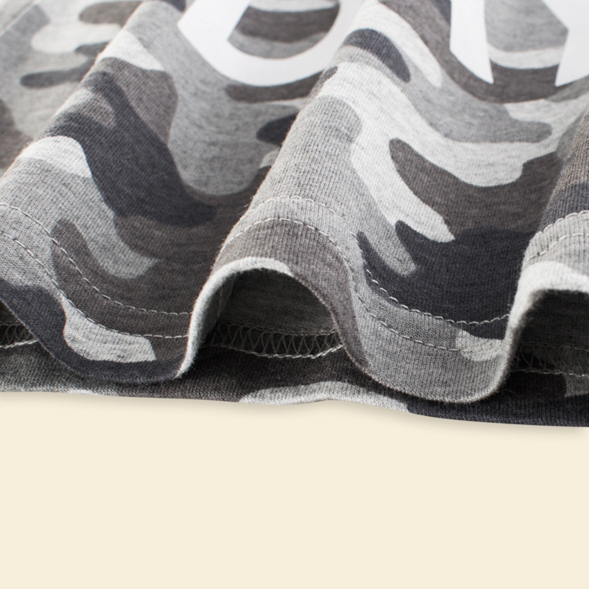 Boys Grey Camouflage Print Short Sleeves T-shirt Tshirts   
