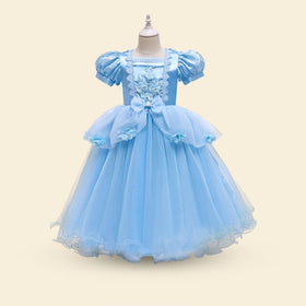 Girls Embellished Princess Gown Casual Dresses   