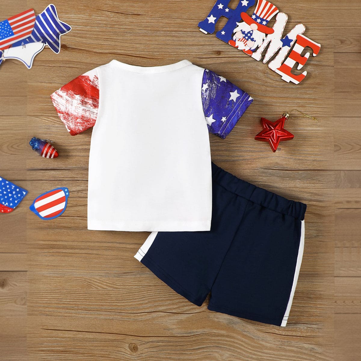 Boys Printed Shorts Sleeves T-shirt with Shorts Set Sets   