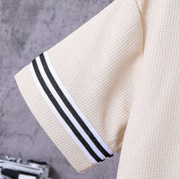 Boys Apricot Printed Short Sleeves T-shirt with Shorts Set Sets   