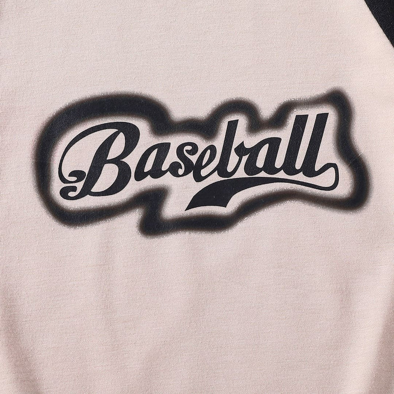 Boys Black Printed Raglan Sleeves Regular T-shirt Tshirts   