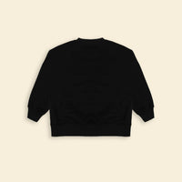 Boys Black Long Sleeve Fleece Sweatshirt With Flap Pocket Sweatshirts & Hoodies   
