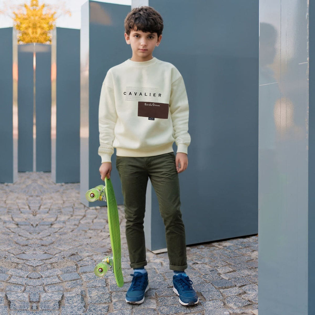 Boys Off White Cavalier Embroidered Long Sleeve Sweatshirt Sweatshirts & Hoodies Off White 9-10 Y 