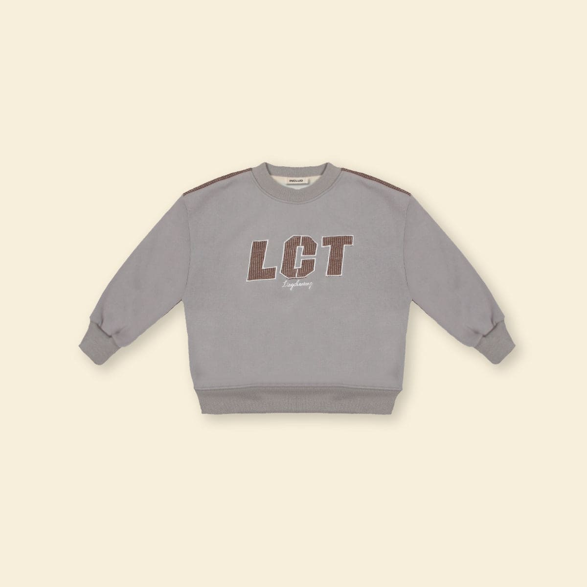 Boys Gray LCT Embroidery Long Sleeve Fleece Sweatshirt Sweatshirts & Hoodies   