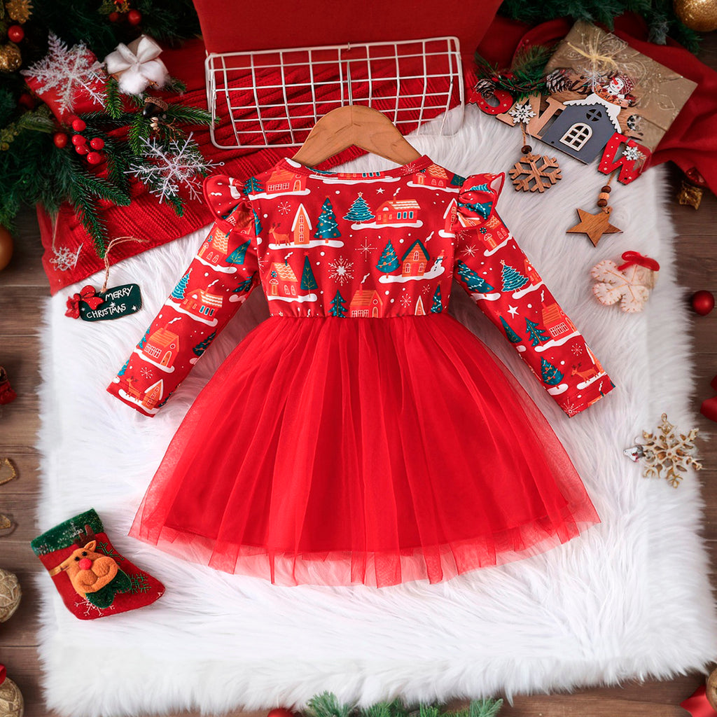 Girls red christmas dress online