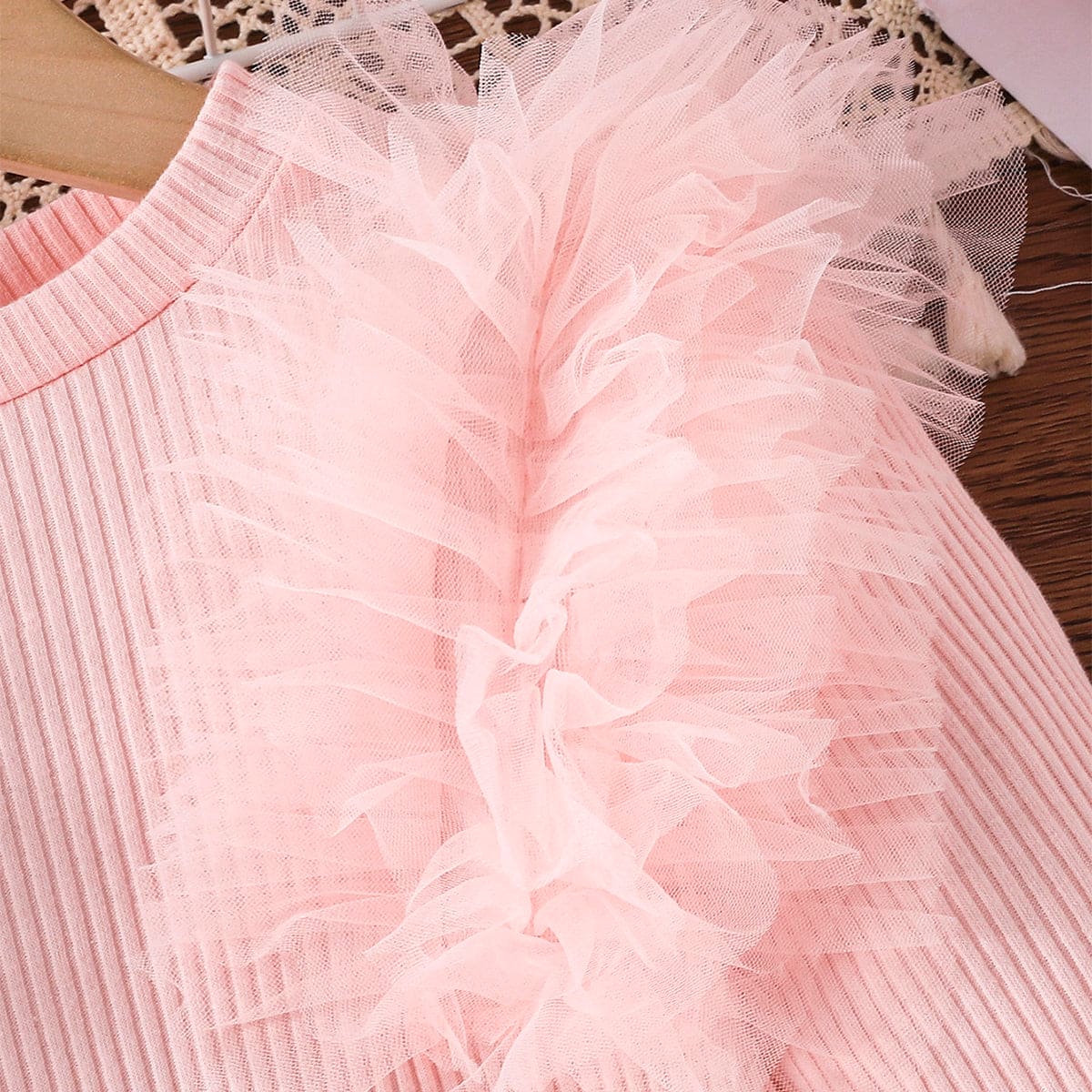 Girls Pink Knitted Full Sleeves Bodycon Dresss Casual Dresses   