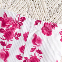 Girls Pink Floral Print Full Sleeves Top with Pants Set (Pack Of 2) Sets   