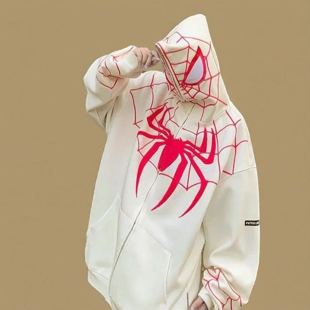 Boys Spider Print Hooded Sweatshirt With Pants Set