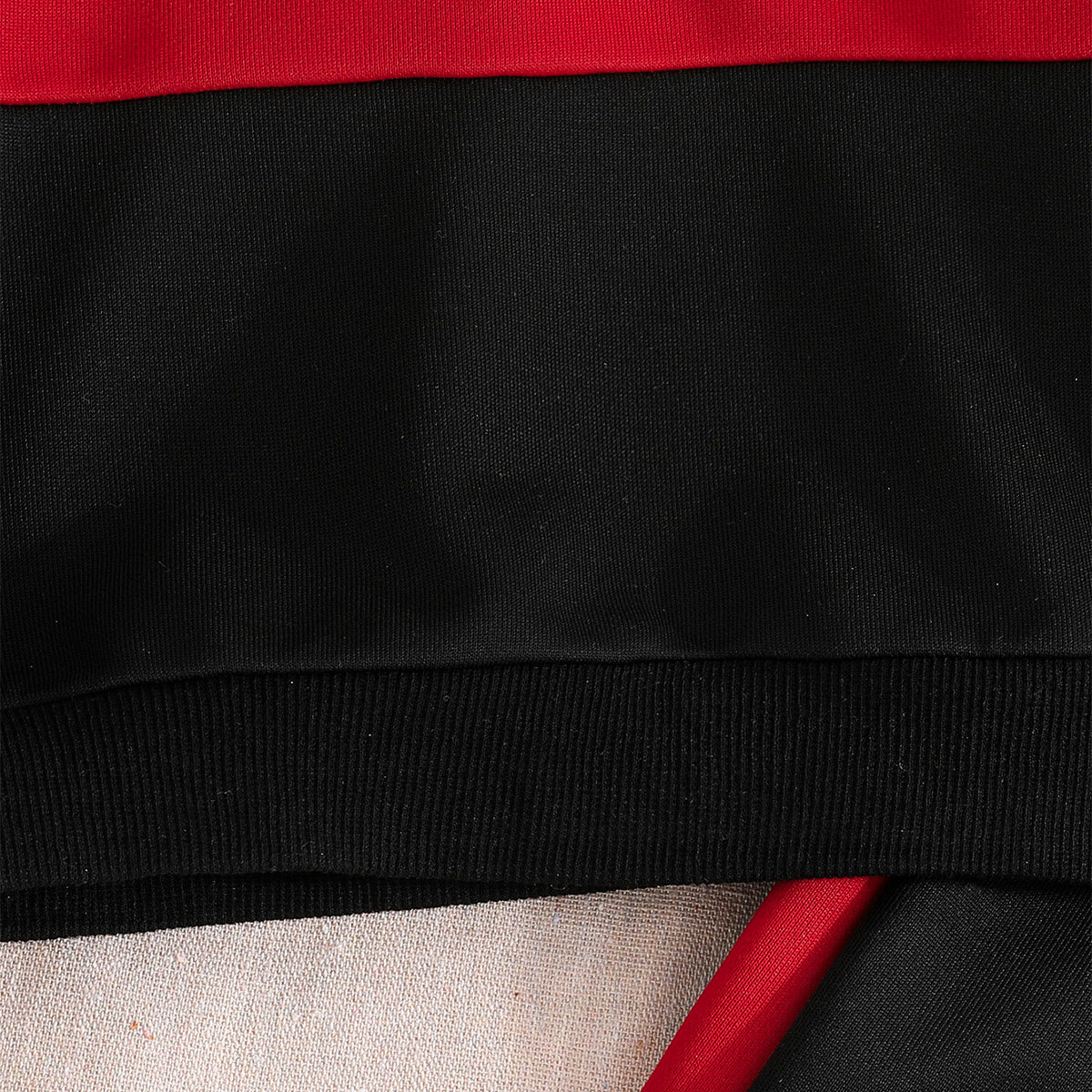 Boys Red Colorblocked Hooded Sweatshirt with Pants Set Sets   