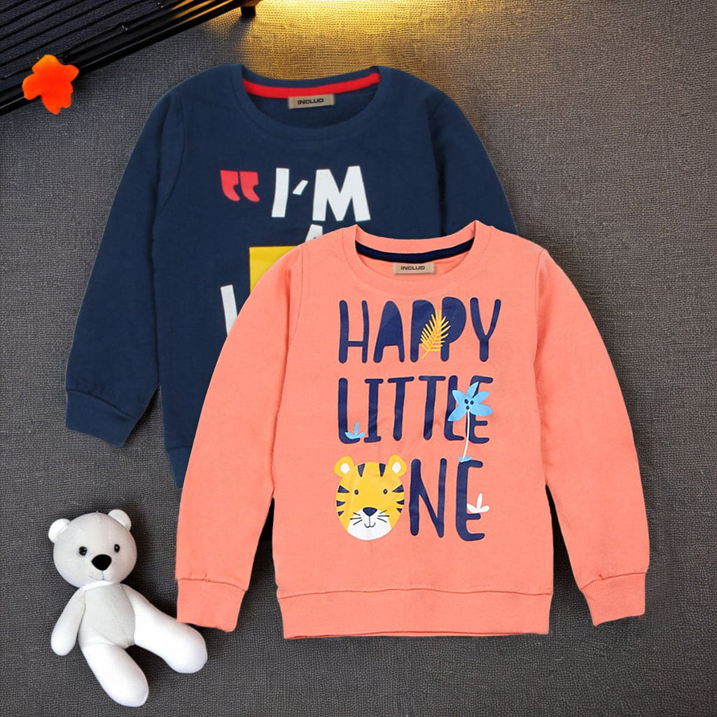 Boys Multicolor Long Sleeve Printed Sweatshirts (Pack of 2) Sweatshirts & Hoodies Multicolor 2-3 Y