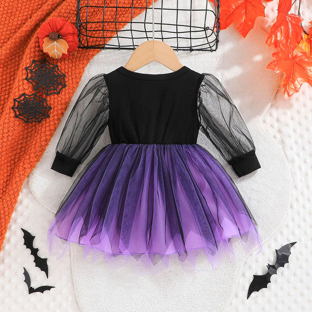 Girls Black Long Sleeve Fit & Flare Dress Casual Dresses Black 6-9 M 