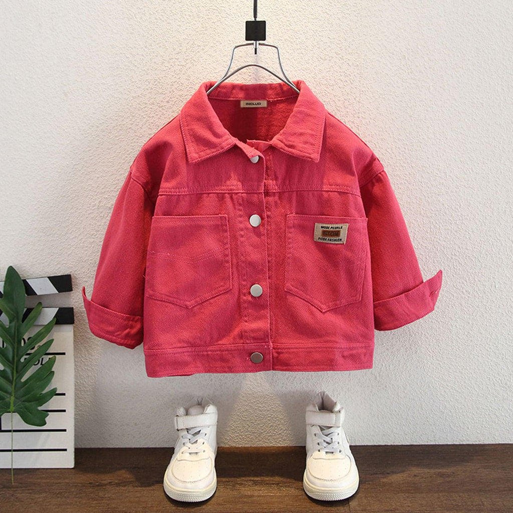 Girls Pink Corduroy Fleece Lined Jacket Coats & Jackets Pink 2-3 Y