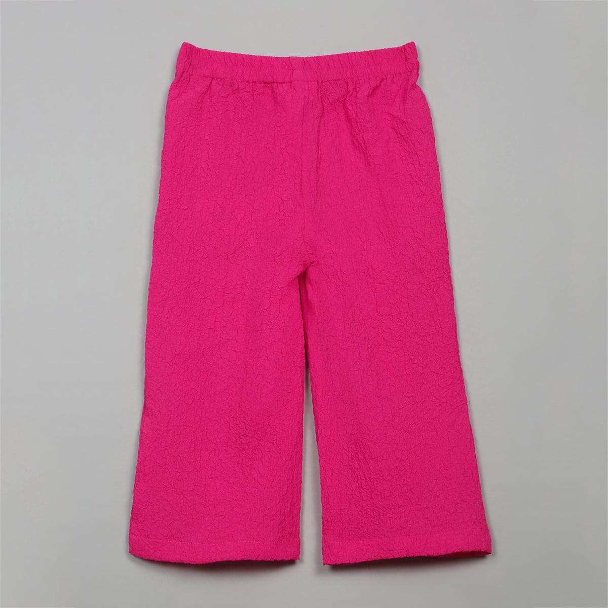 Girls Pink Elasticated Straight Pants Pants
