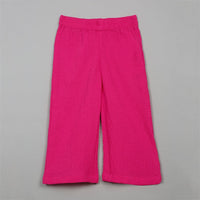 Girls Pink Elasticated Straight Pants Pants Pink 1-2 Y