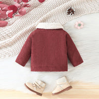 Girls Brown Flower Applique Fur Lined Long Sleeve Jackets Coats & Jackets   