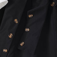 Girls Black Fit & Flare Puff Sleeves Shirt Dress Casual Dresses   