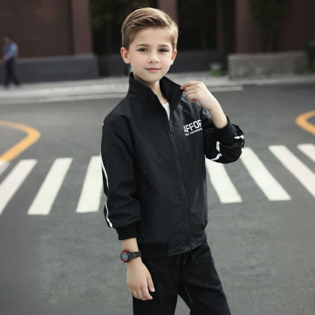 Boys Black Long Sleeve Front Open Jackets Coats & Jackets Black 6-7 Y