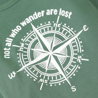Girls Green Printed Full Sleeves T-shirt Tshirts   