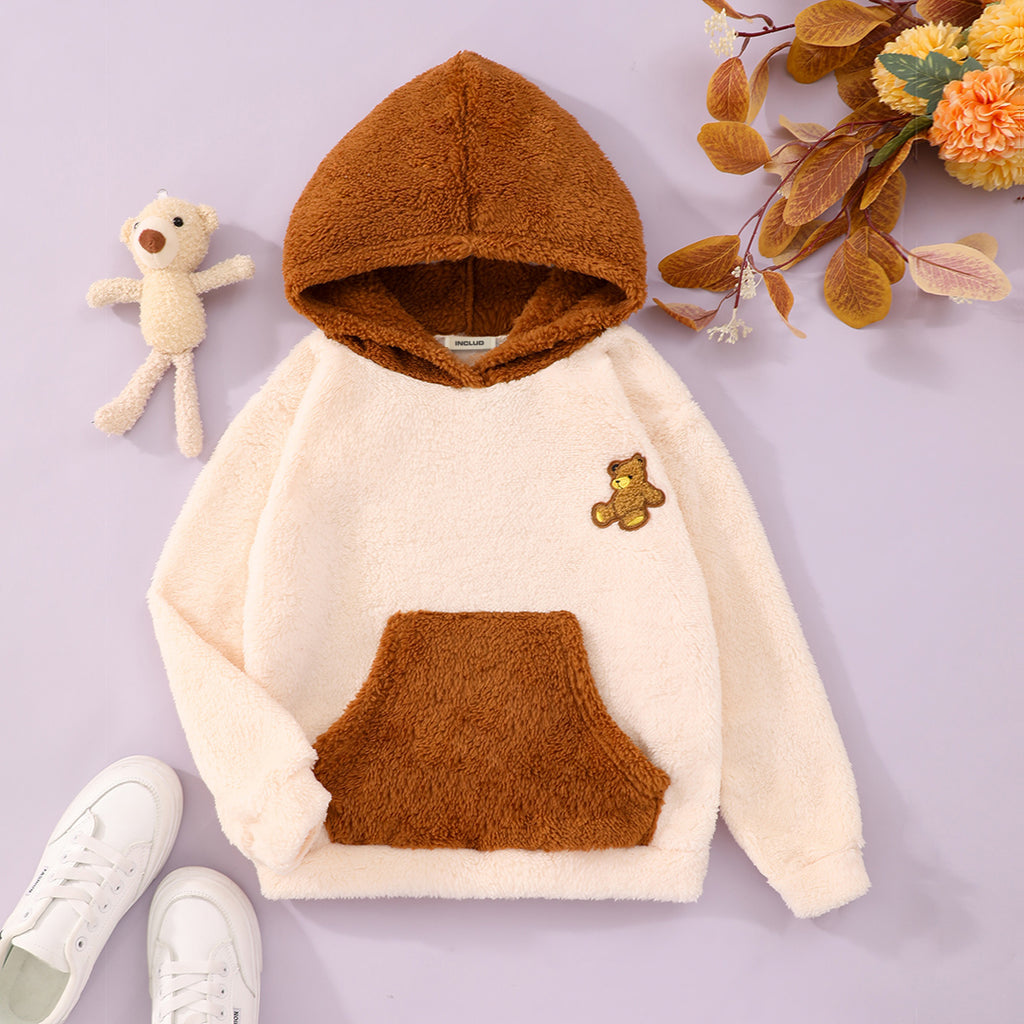 Girls Brown Hooded Fleece Sweatshirt Sweatshirts & Hoodies Brown 8-9 Y 