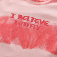 Boys Pink Tie & Dye Short Sleeves T-shirt with Shorts Set Sets