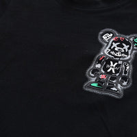 Boys Black Graphic Print Short Sleeves T-shirt with Shorts Set Sets