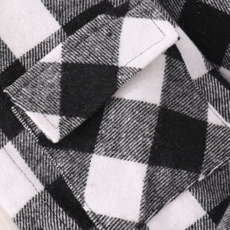 Boys Long Sleeve Black Checked Shirt Shirts   