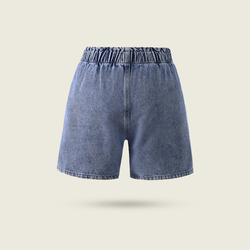 Boys Blue Elasticated Denim Shorts Shorts