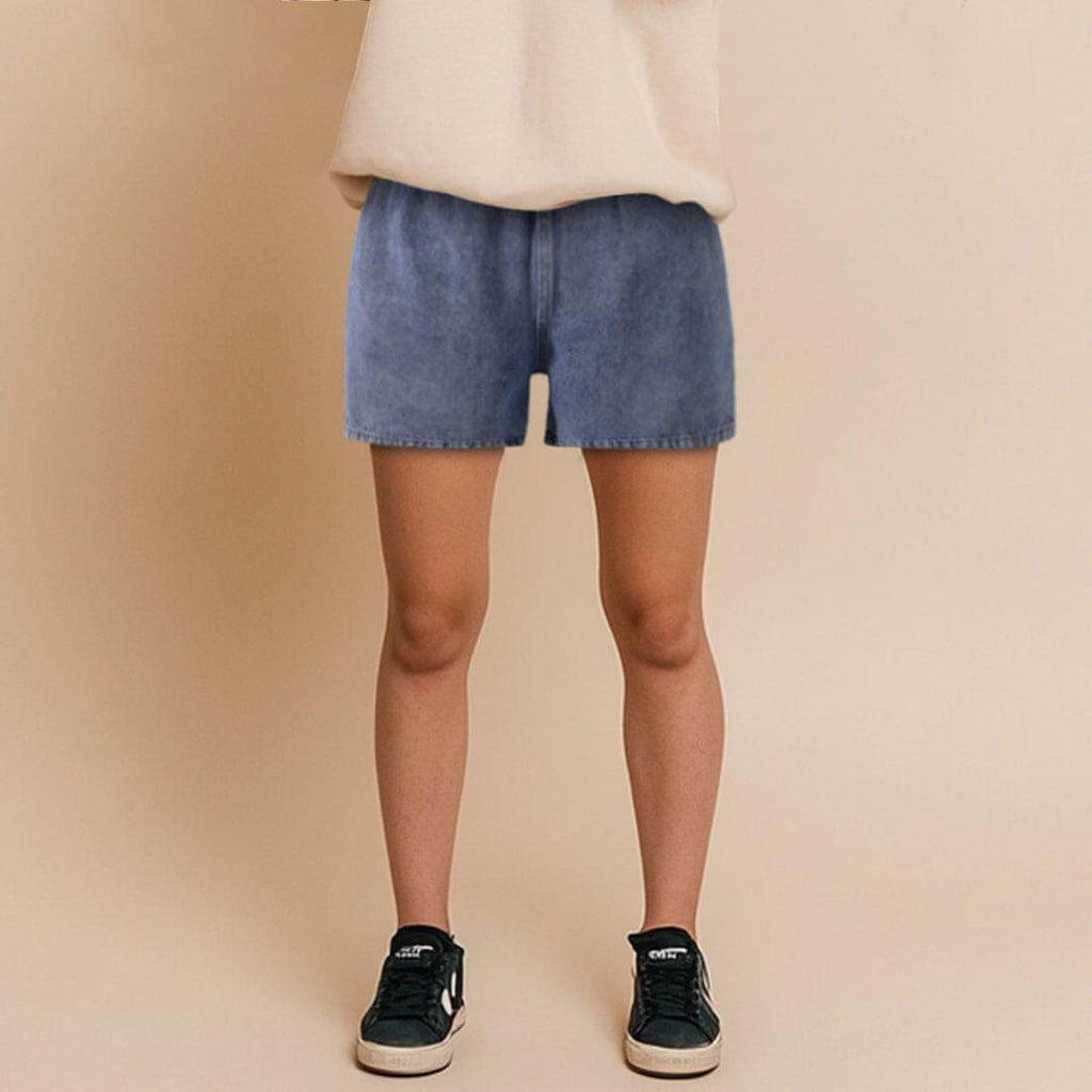 Boys Blue Elasticated Denim Shorts Shorts Blue 7-8 Y