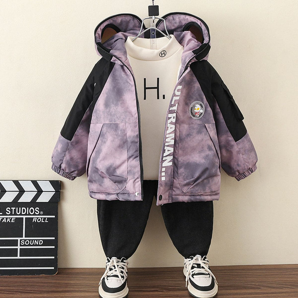 Girls Pink Graphic Print Winterwear Puffer Jacket Coats & Jackets Pink 2-3 Y