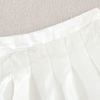 Girls White Pleated Flared Skirt (Pack of 2) Skirts   