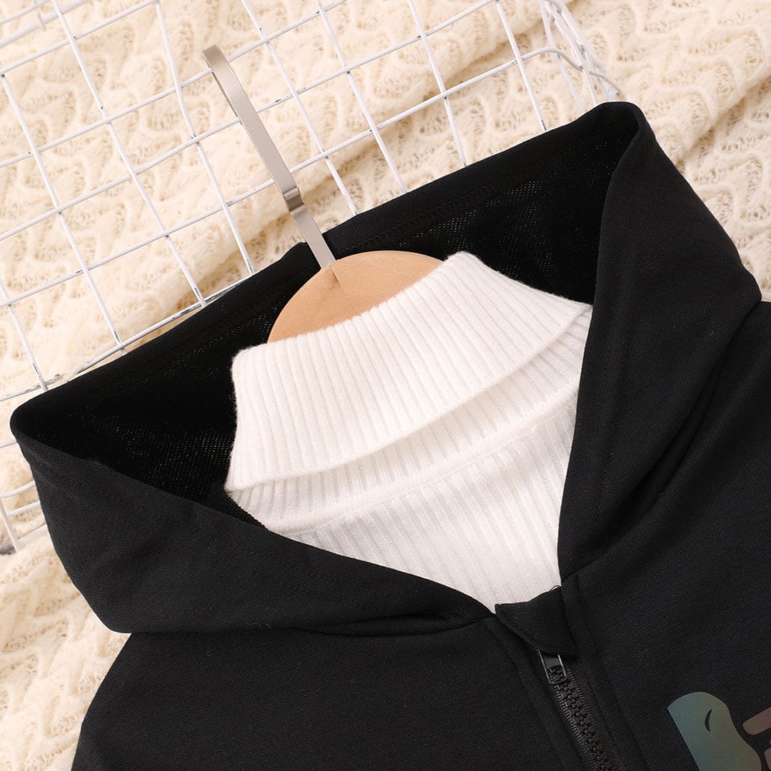 Boys Black Halloween Glow and Dark Hooded Sweatshirt Sweatshirts & Hoodies   