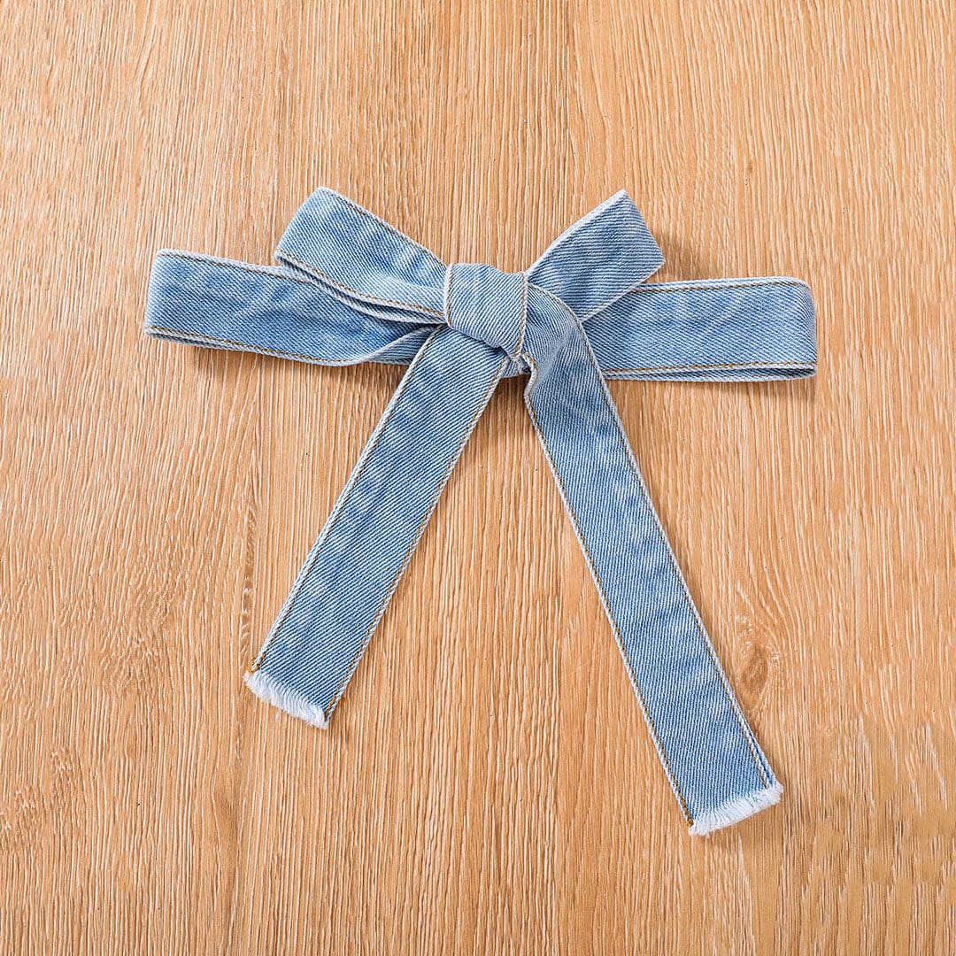 Girls Blue Mildly Distress Denim Shorts Shorts   