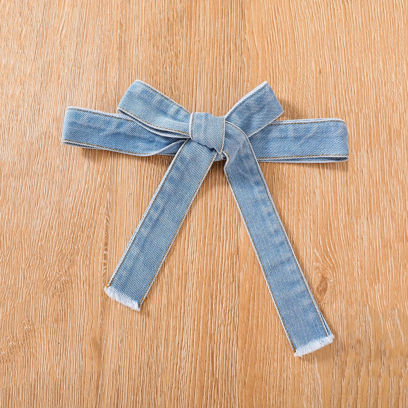 Girls Blue Mildly Distress Denim Shorts Shorts   